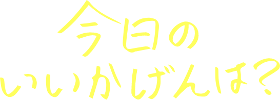 今日のいいかげんは？